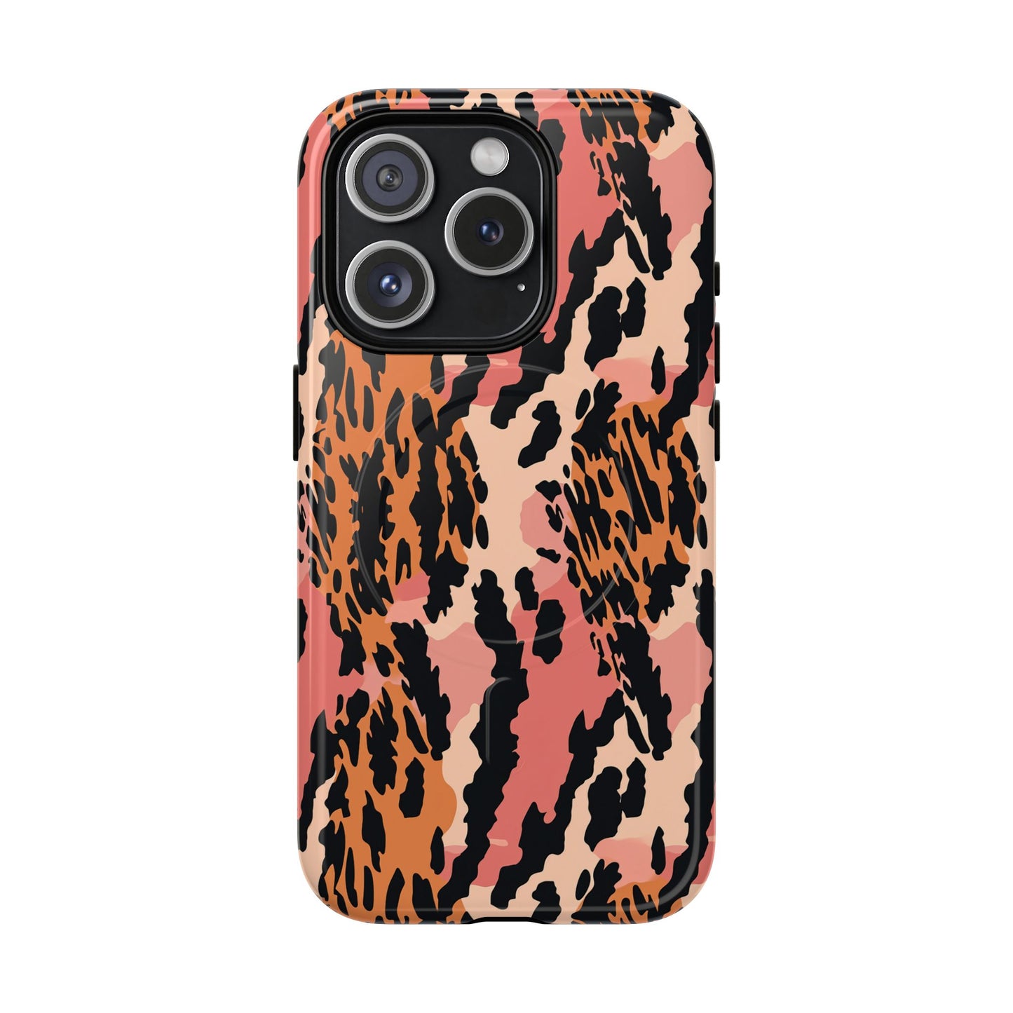 Leopard Print Tough Magnetic Phone Case — Slim Protective iPhone Cover