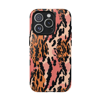 Leopard Print Tough Magnetic Phone Case — Slim Protective iPhone Cover