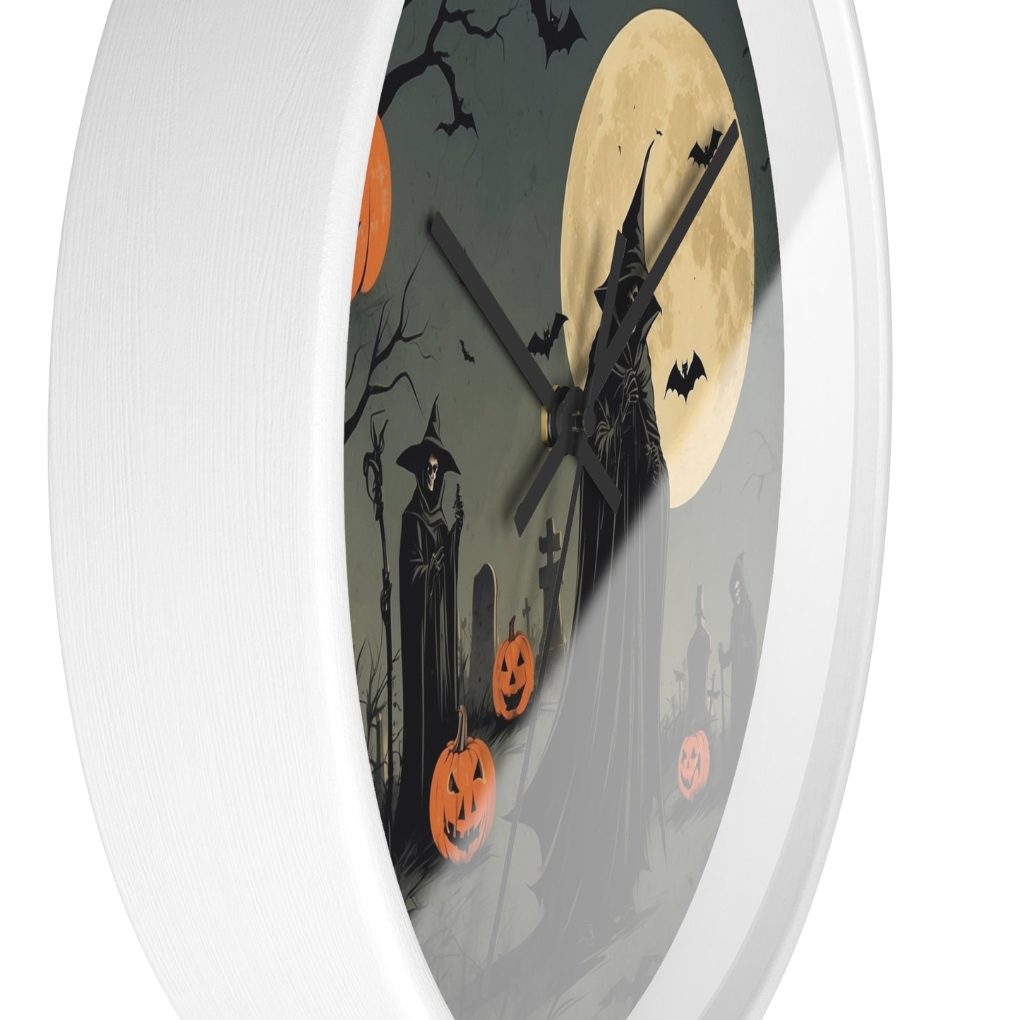 Spooky Halloween Wall Clock, Halloween Decor, Witch Clock, Pumpkin Wall Art, Haunted House Decoration, Fall Home Decor