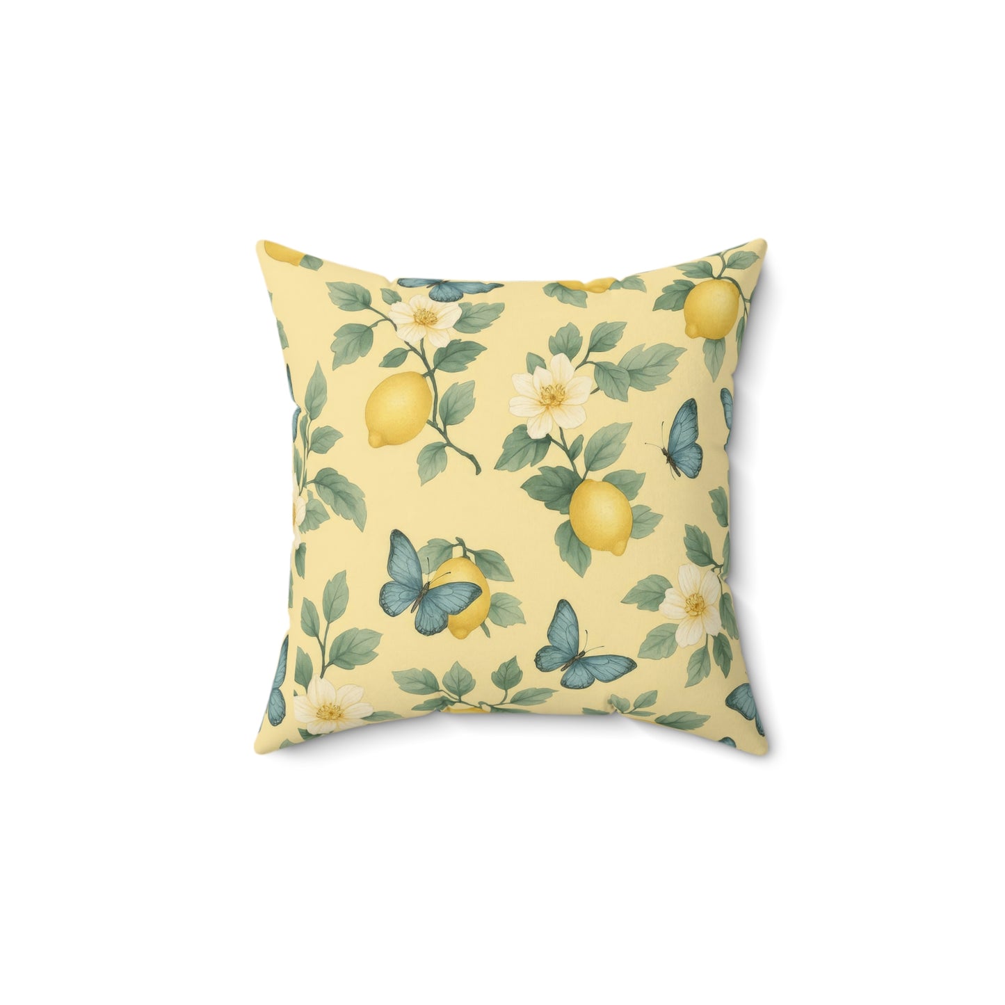 Lemon Blossom Decorative Pillow - Bright and Cheerful Accent Cushion for Home, Garden, or Summer Celebration
