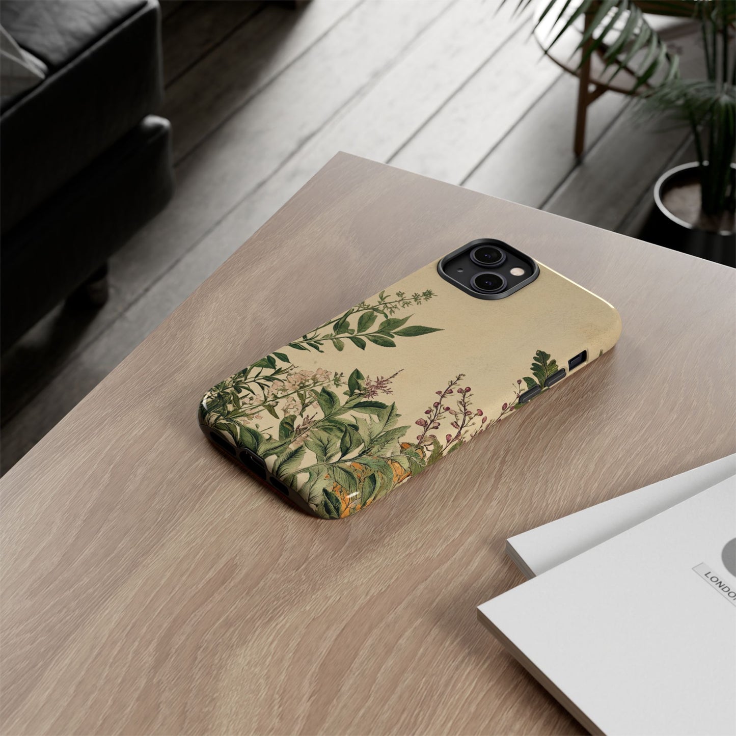 Floral Vintage Tough Case – Botanical Protective Phone Cover,Plants Lovers