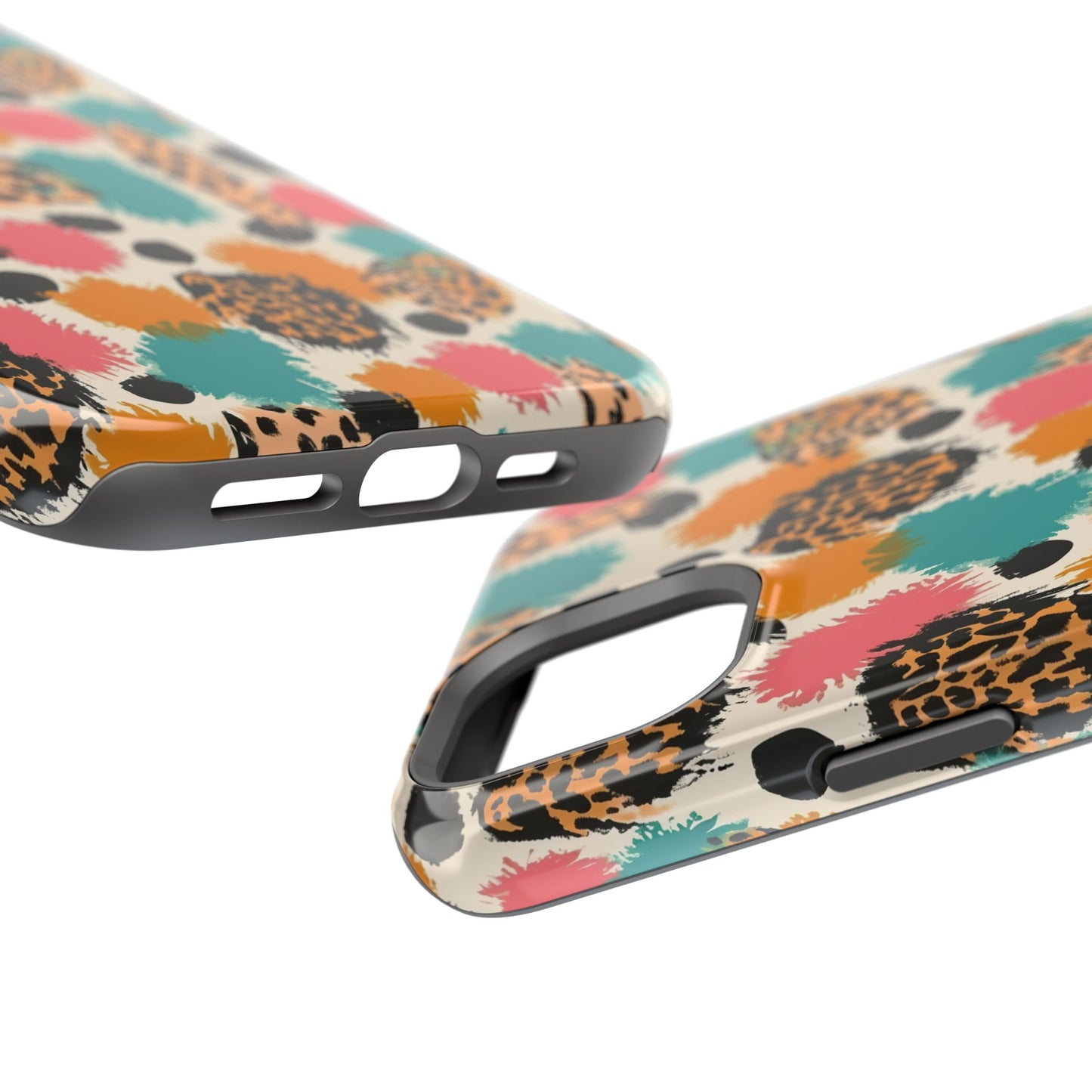 Leopard Splash Magnetic Impact Phone Case — Colorful Abstract Animal Print