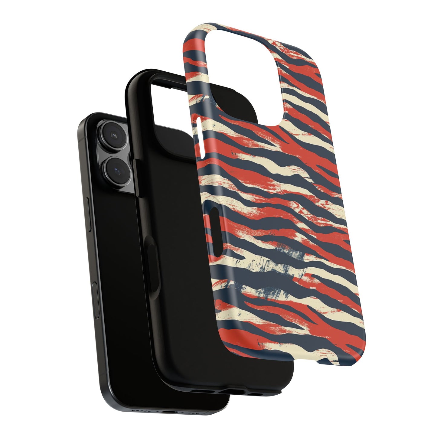 Patriotic Red White Blue Zebra Phone Case,Africa Pattern
