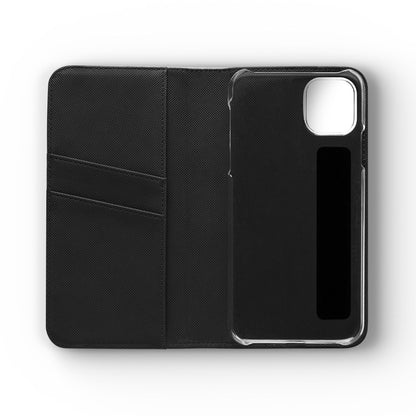 Sunflower & Lemon Flip Phone Case – Floral Wallet Flip Case with Card Slots