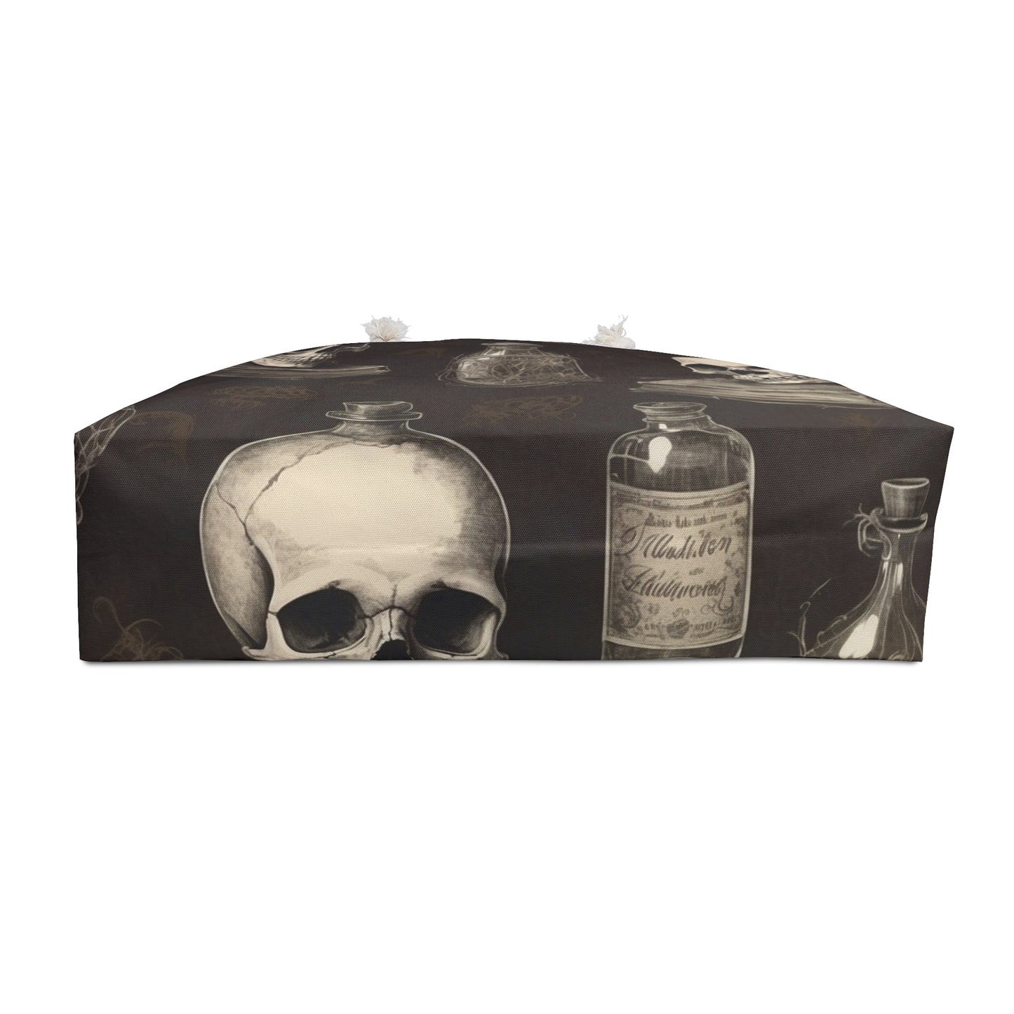 Gothic Weekender Bag with Skull Design, Tote for Travel, Gym, Beach, Gift for Halloween, Unique Boho Chic Style, Vintage Aesthetic