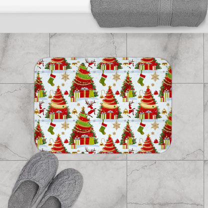 Festive Christmas Bath Mat - Holiday Decor, Home Upgrade, Merry Vibes, Gift for Her, Winter Wonderland