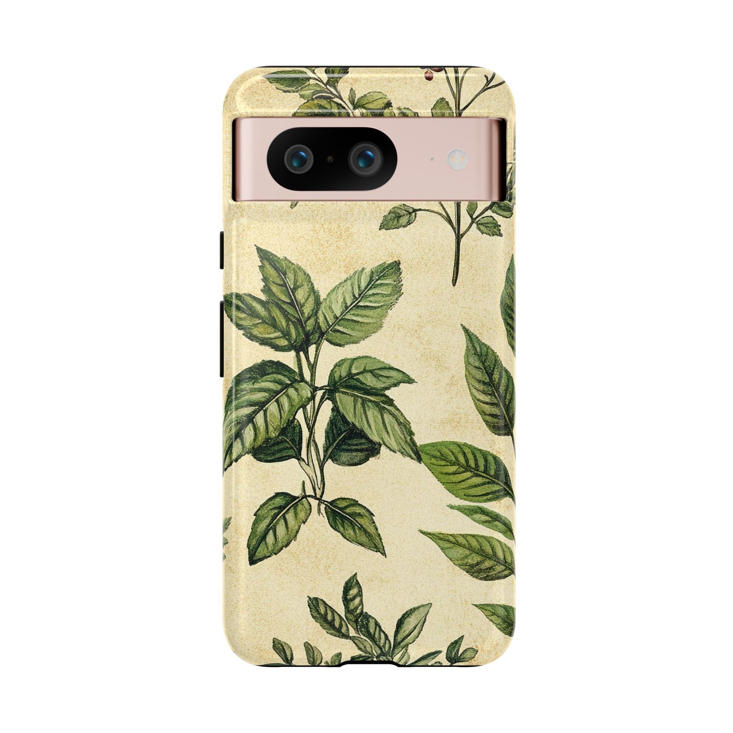 Botanical Leaves Tough Phone Case — Vintage Green Plant Print