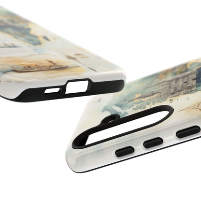 Hard Phone Case — Watercolor Fantasy Map Castle Design