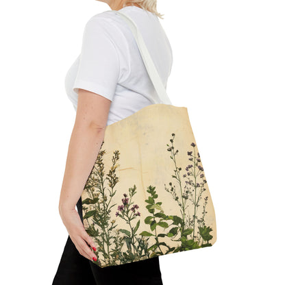 Vintage Floral Tote Bag — Botanical Garden Print AOP