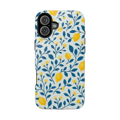Phone Case — Lemon Branch Magnetic Impact-Resistant Case IPhone Case For Girl,Summer Vibes.