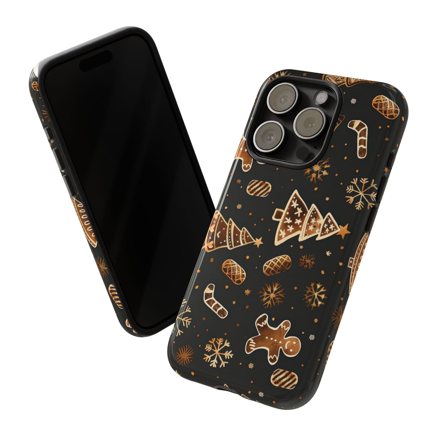 Christmas Cookie Phone Case,Black And Gold ,Case Holidays Case