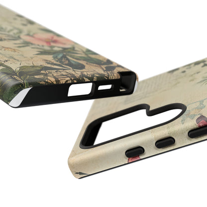 Floral Vintage Tough Case – Botanical Protective Phone Cover,Plants Lovers
