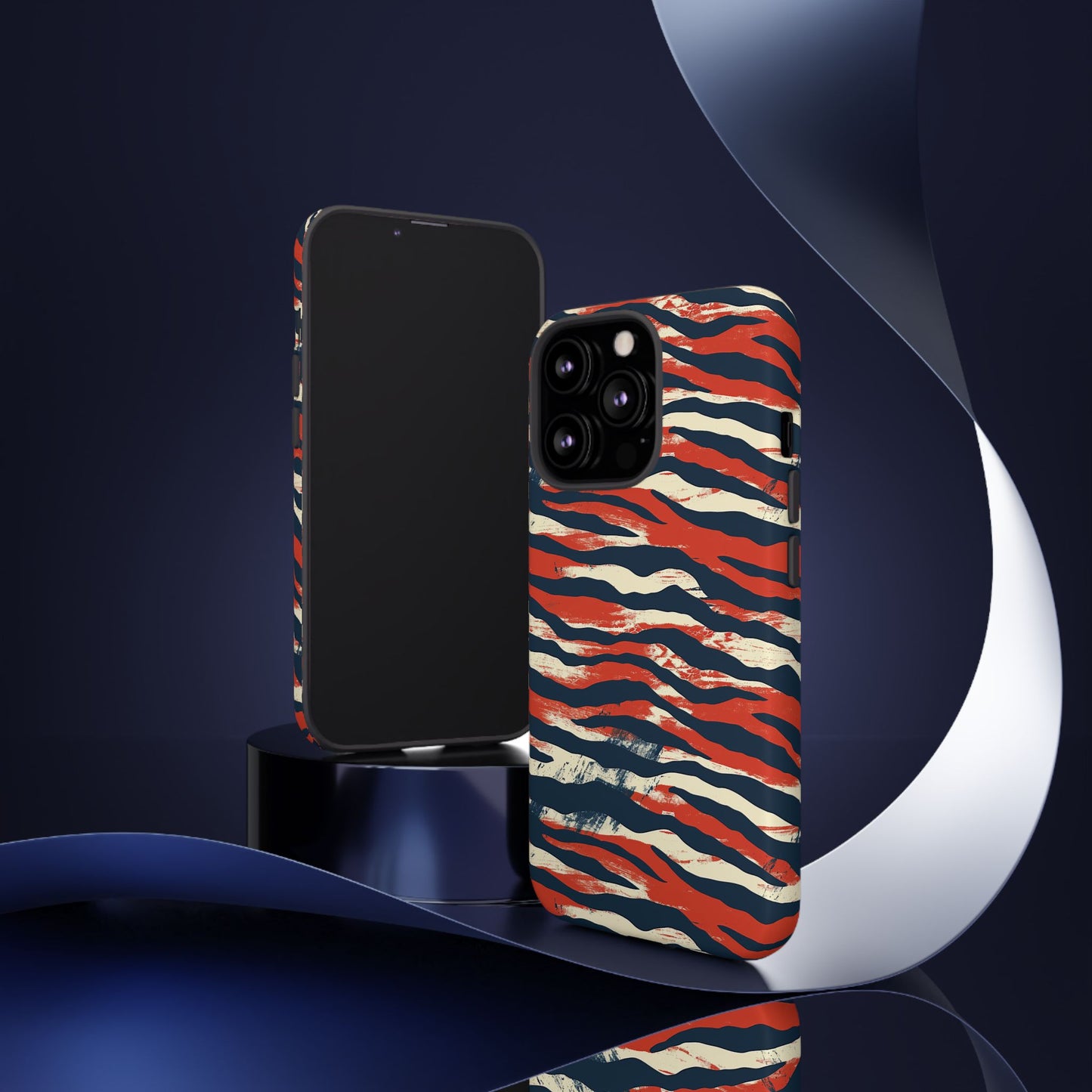 Patriotic Red White Blue Zebra Phone Case,Africa Pattern