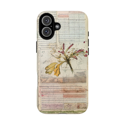 Vintage Botanical Tough Case — Floral Collage Phone Cover