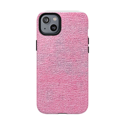 Pink Textured Tough Magnetic Phone Case — Durable Magnetic Snap-On iPhone Cover