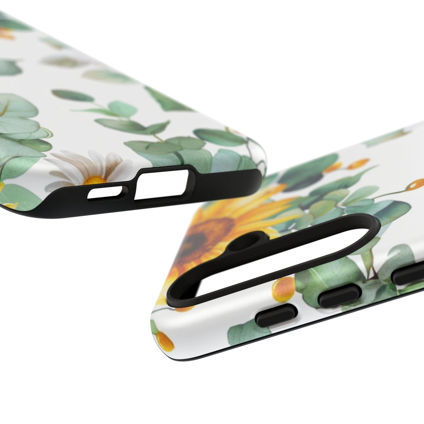 Sunflower & Eucalyptus Tough Phone Case — Protective Floral iPhone Case