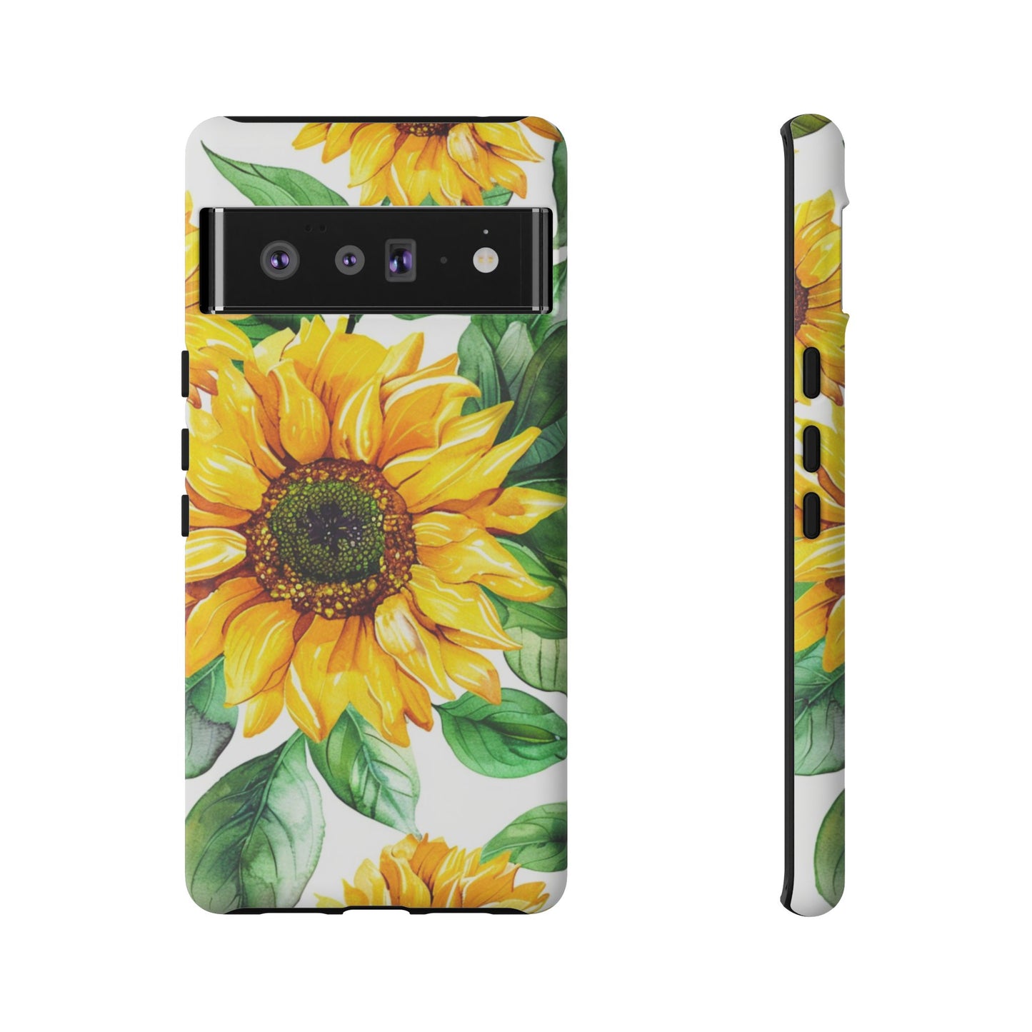 Sunflower Tough Phone Case — Bright Floral Protective Cover