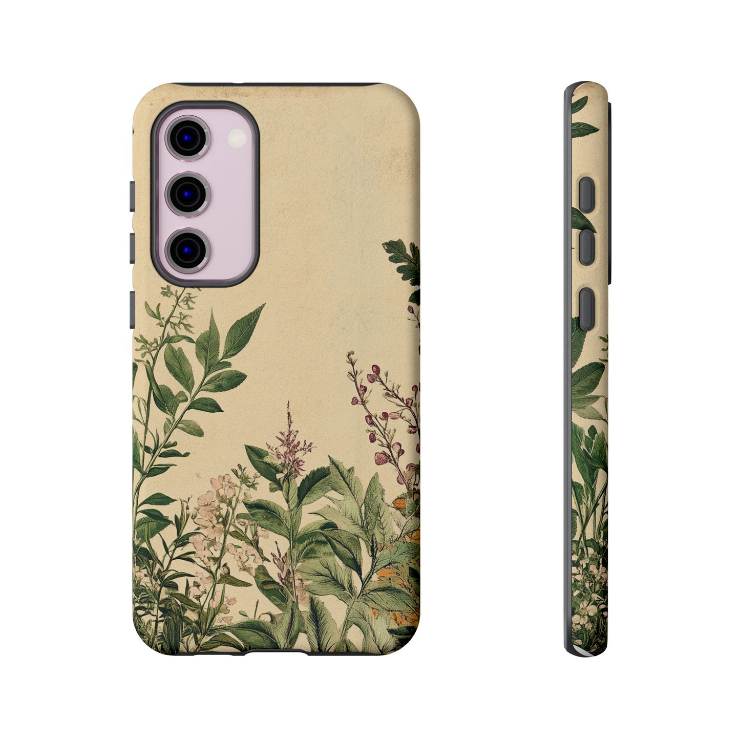 Floral Vintage Tough Case – Botanical Protective Phone Cover,Plants Lovers