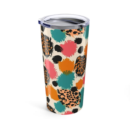 20oz Colorful Leopard Print Tumbler - Insulated Travel Cup