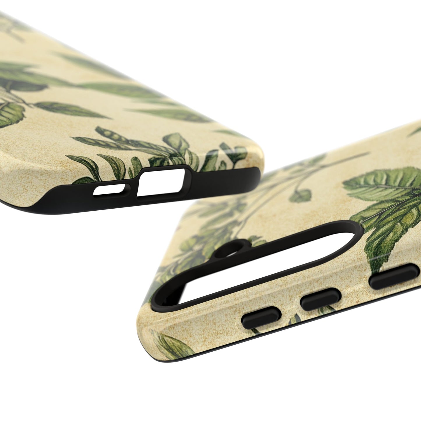 Botanical Leaves Tough Phone Case — Vintage Green Plant Print