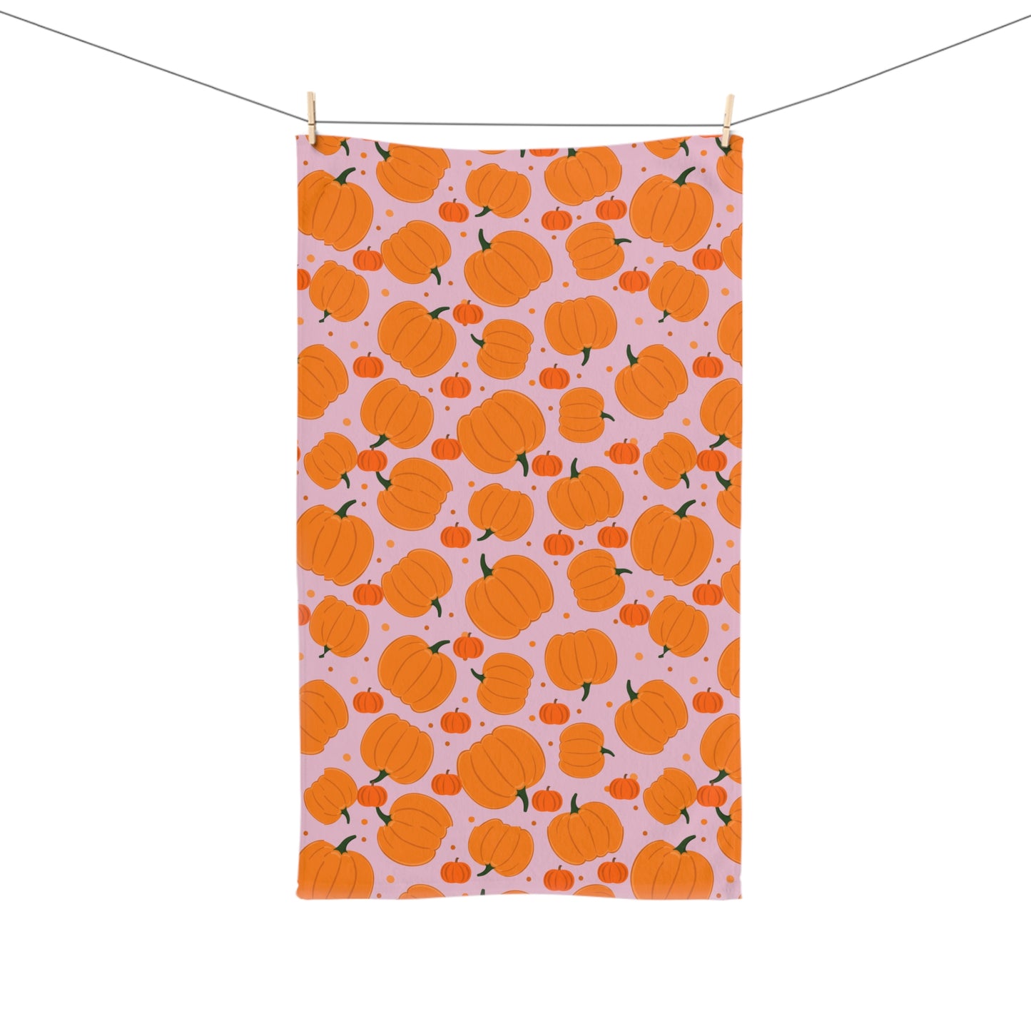 Fall Pumpkin Hand Towel, Seasonal Kitchen Decor, Thanksgiving Gift, Autumn Home Essentials, Fruit Pattern Towel