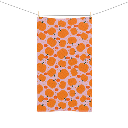 Fall Pumpkin Hand Towel, Seasonal Kitchen Decor, Thanksgiving Gift, Autumn Home Essentials, Fruit Pattern Towel