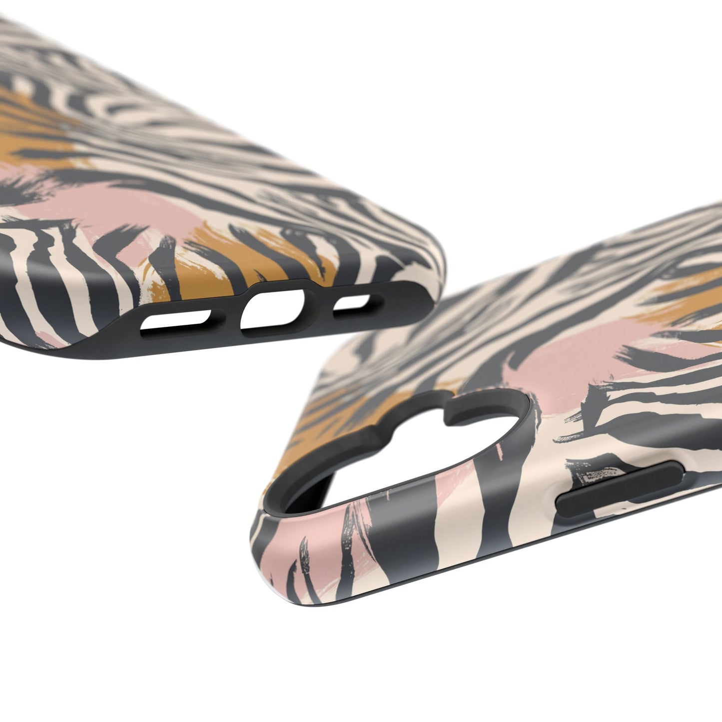 Zebra Brushstroke Magnetic Impact Phone Case,Africa Pattern
