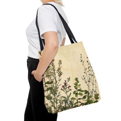 Vintage Floral Tote Bag — Botanical Garden Print AOP