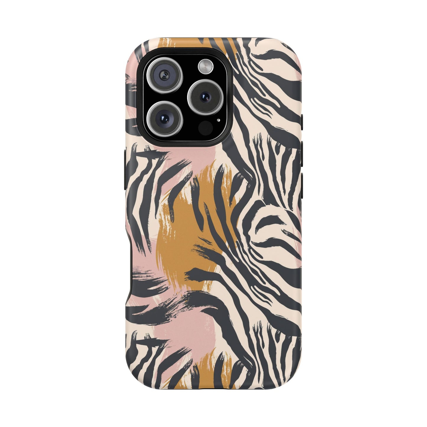Zebra Brushstroke Magnetic Impact Phone Case,Africa Pattern