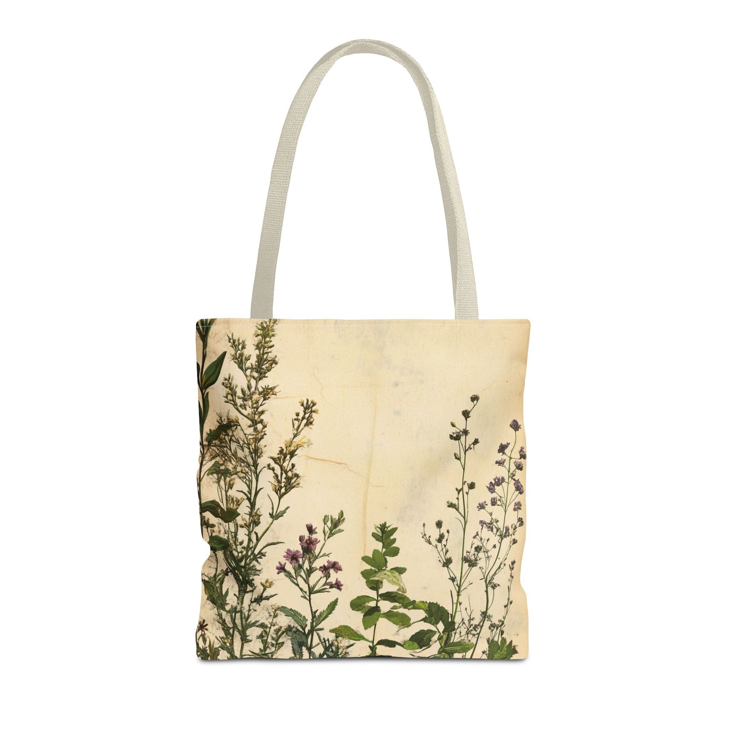 Vintage Floral Tote Bag — Botanical Garden Print AOP