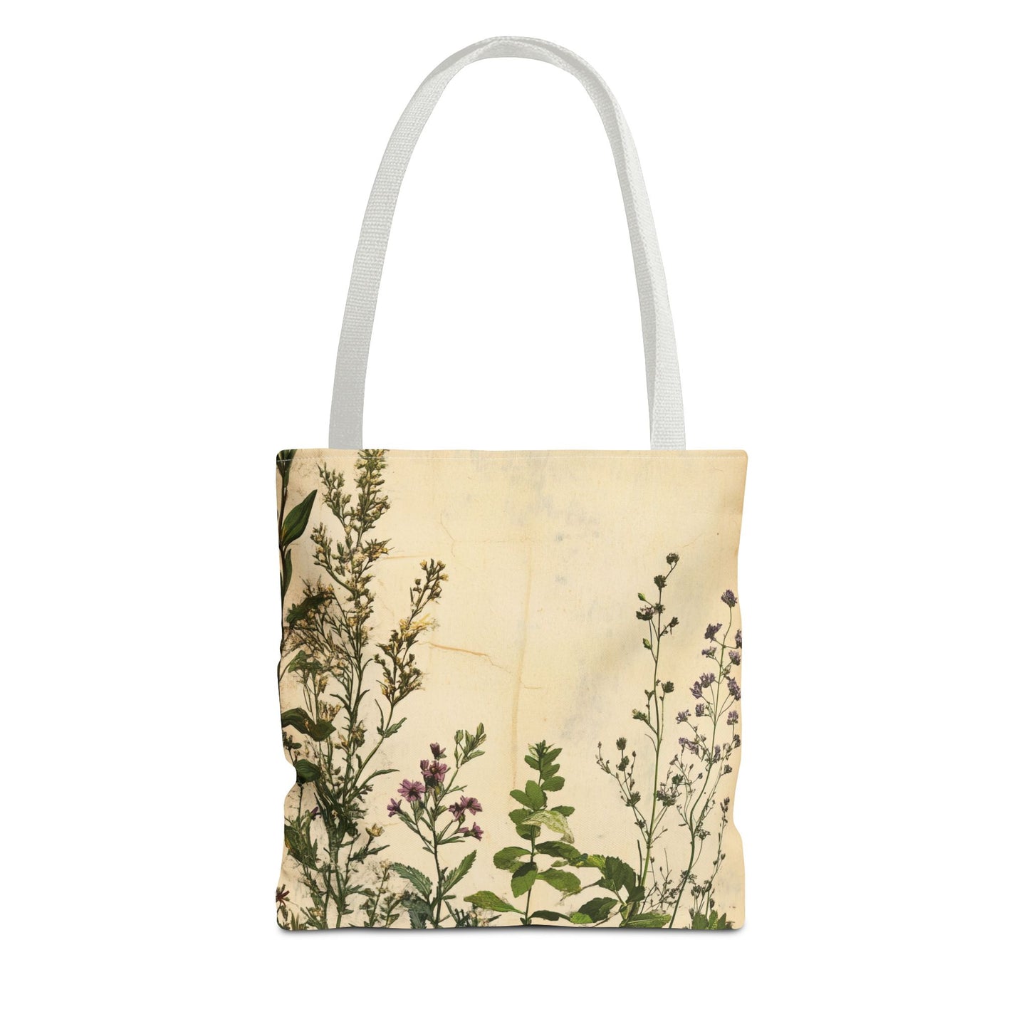Vintage Floral Tote Bag — Botanical Garden Print AOP