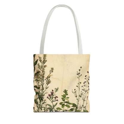 Vintage Floral Tote Bag — Botanical Garden Print AOP