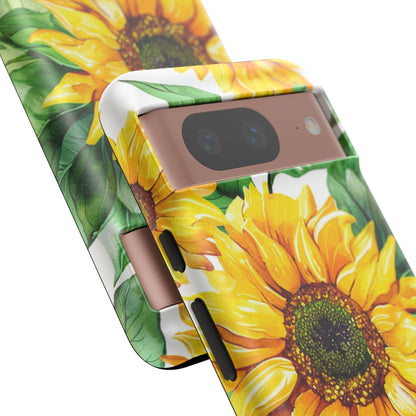 Sunflower Tough Phone Case — Bright Floral Protective Cover