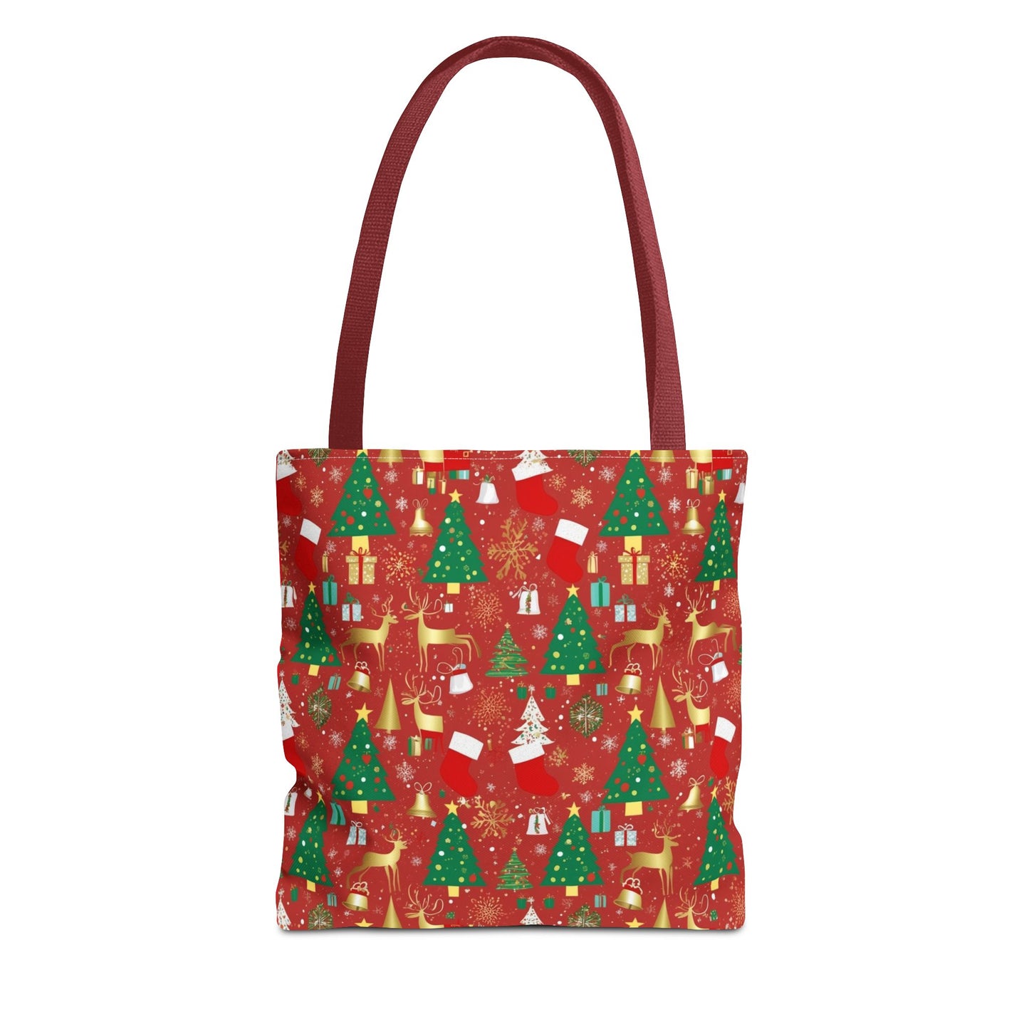 Festive Christmas Tote Bag - Holiday Shopping, Gift Bag, Reusable Tote for Merry Gatherings, Christmas Parties, Santa Lovers