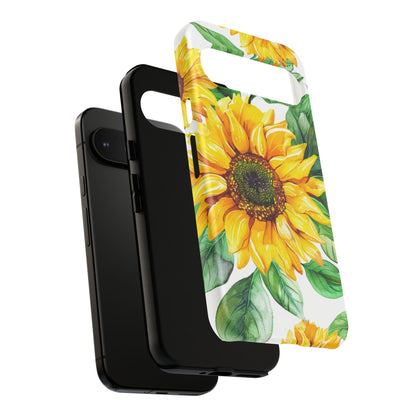 Sunflower Tough Phone Case — Bright Floral Protective Cover