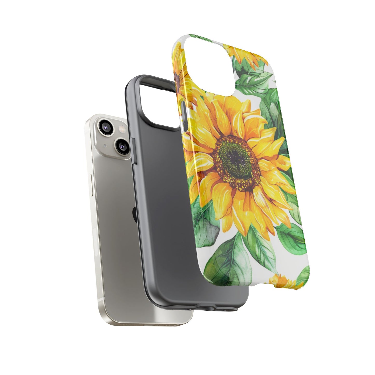 Sunflower Tough Phone Case — Bright Floral Protective Cover