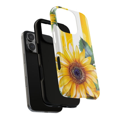 Sunflower Tough Magnetic Phone Case — Bright Floral Protective Cover