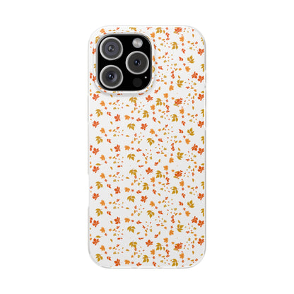 Floral Phone Case | Cute Flexi Case, Customizable Mobile Cover, Holiday Gift for Her, Stylish Tech Accessory, Flower Pattern,Autumn