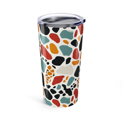 20oz Terrazzo Pattern Tumbler — Colorful Retro Travel Cup