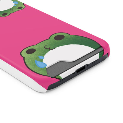 Phone Case With Card Holder frog for animal lovers