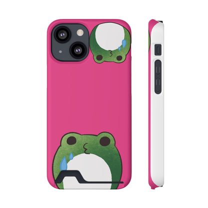 Phone Case With Card Holder frog for animal lovers