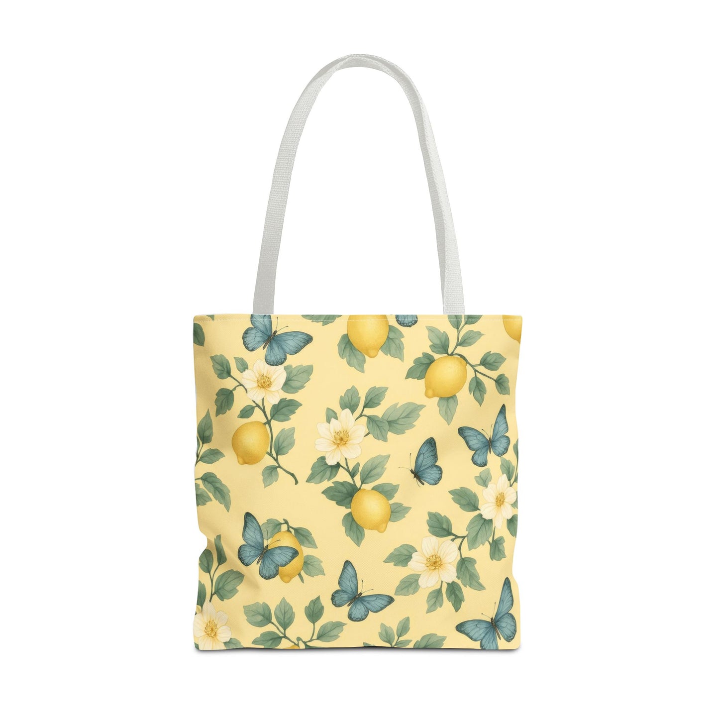 Sunny Lemon Blossom Tote Bag, Summer Vibes, Eco-Friendly Shopping Bag, Floral Market Tote, Perfect Gift for her/him