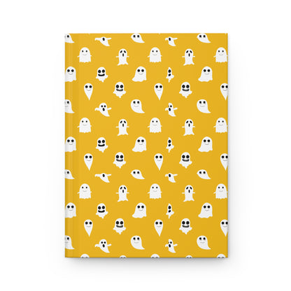 Whimsical Ghost Hardcover Journal | Cute Notebook for Halloween, Daily Planner, Writing Gifts, Ghost Lovers, Fun Stationery