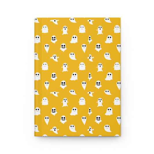 Whimsical Ghost Hardcover Journal | Cute Notebook for Halloween, Daily Planner, Writing Gifts, Ghost Lovers, Fun Stationery