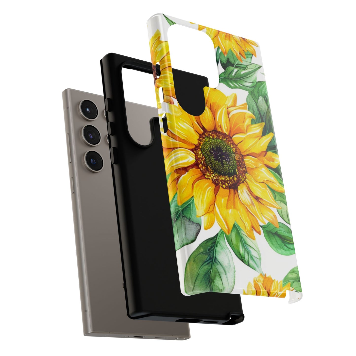 Sunflower Tough Phone Case — Bright Floral Protective Cover