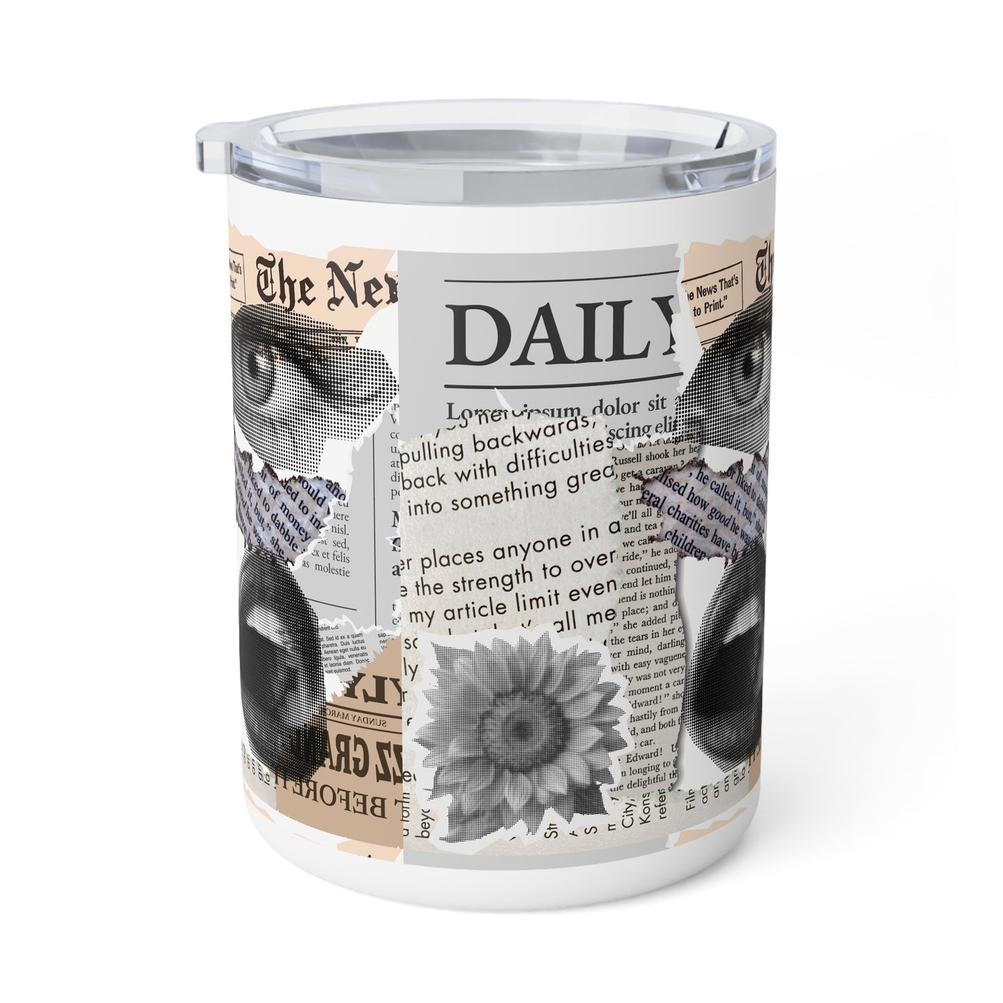 Artistic Insulated Coffee Mug, Creative Gift, Home Decor, Unique Present, Coffee Lovers, Personal Touch