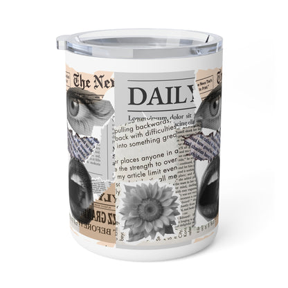 Artistic Insulated Coffee Mug, Creative Gift, Home Decor, Unique Present, Coffee Lovers, Personal Touch