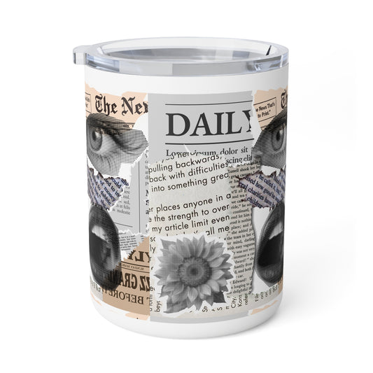 Artistic Insulated Coffee Mug, Creative Gift, Home Decor, Unique Present, Coffee Lovers, Personal Touch