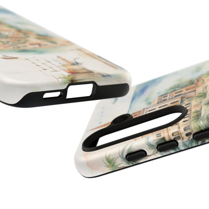 Hard Phone Case — Watercolor Fantasy Map Castle Design