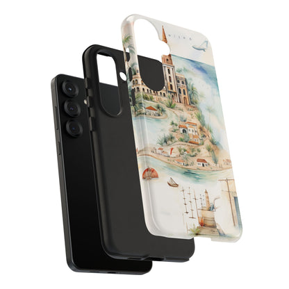 Hard Phone Case — Watercolor Fantasy Map Castle Design